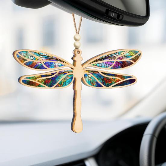 Dragonfly Hanging Ornament Sun Catcher Decorative Pendant Christmas Tree Decoration Women Whimsical Decor