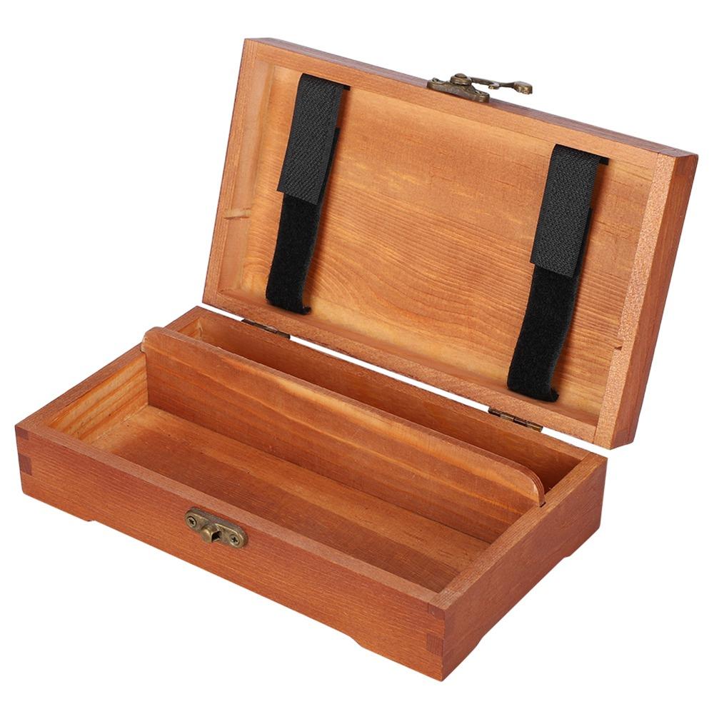 1PCS Solid Wood Material Pencil Storage Case Lockable Closure Jewelry Organizer Box Home Decoration