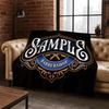 Vintage Barber Shop Logo Cartoon Flannel Blanket Soft Warm Throw Blanket for Bedroom Living Room Bed Travel Camping Picnic Gift