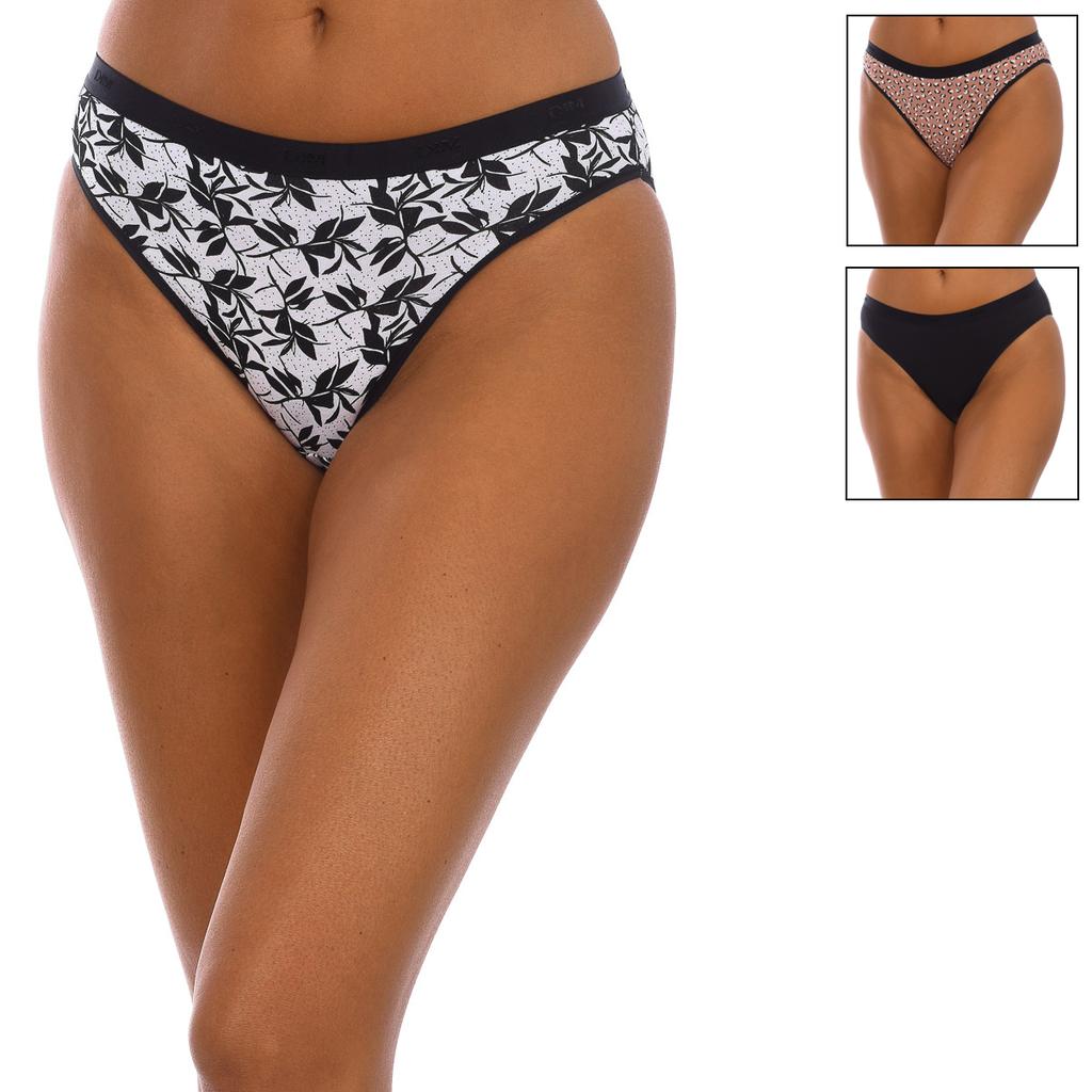 Pack of 3 Stretch Cotton Briefs D4C17 for Women