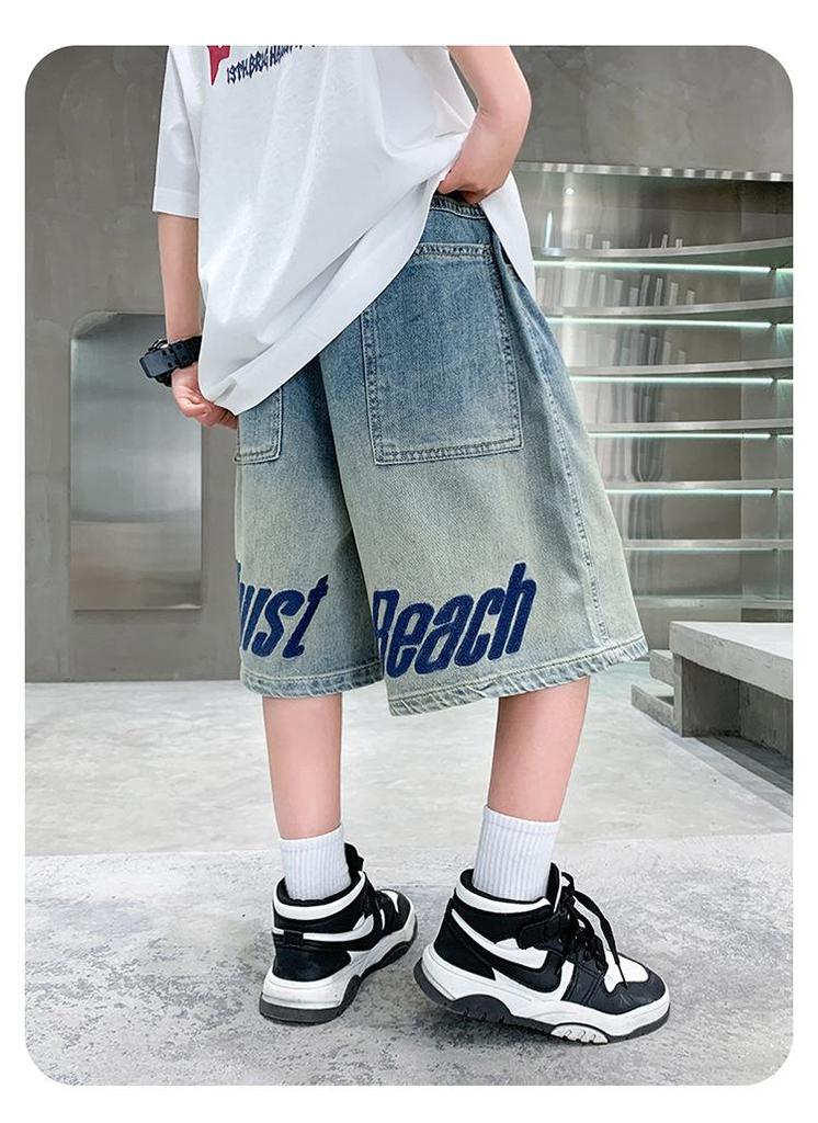 Pantaloncini di jeans estivi a lunghezza media per ragazzi 2026 - Alla moda, Leggeri per bambini più grandi