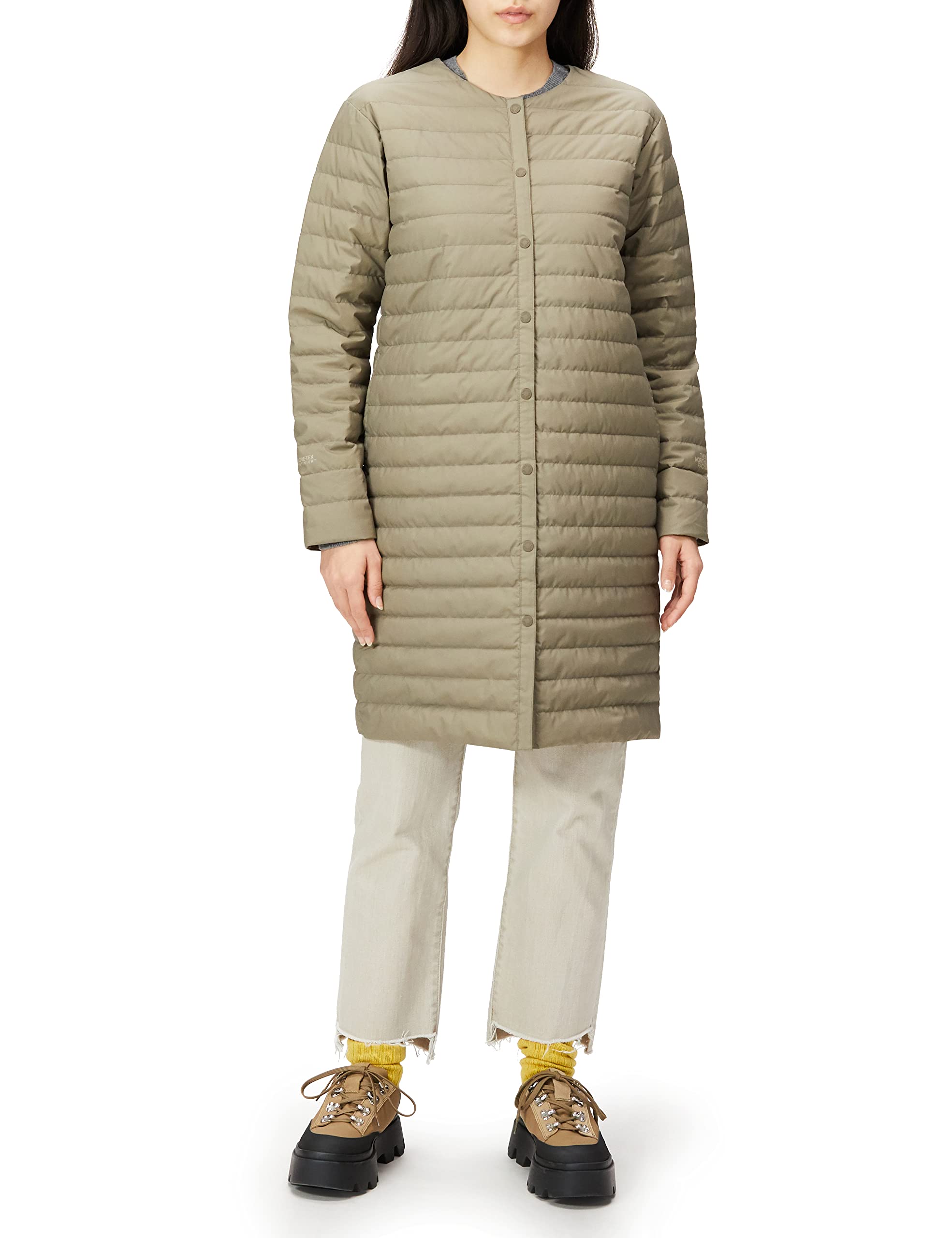

North Windstopper Zephyr Shell Coat for S [The Face] Women, Photoelectron, Warm, Cold-Proof, Water-Repellent, [FW22] Walnut,