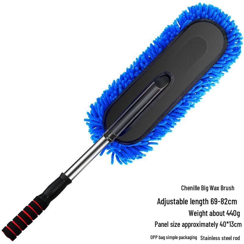 Microfiber Retractable Car Brush Wax And Duster For Cleaning And Dust Removal