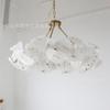 Glass Petal Ceiling Chandeliers 2024 New LED Lights Luxury Long Hanging Lamps Modern Home Decoration Lustres for Dining Table