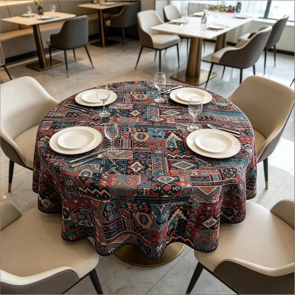 Mobili da Cucina e Sala da Pranzo Cura Protezione Tavolo Rotondo in Cotone Piccolo Durevole Tovaglia