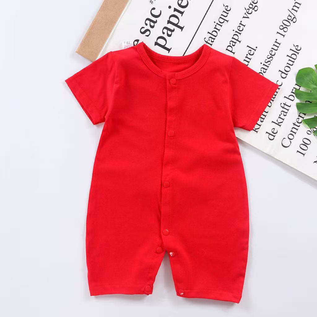 2026 Newborn Short Sleeve Jumpsuit Romper - Thin Style Bodysuit Pajamas