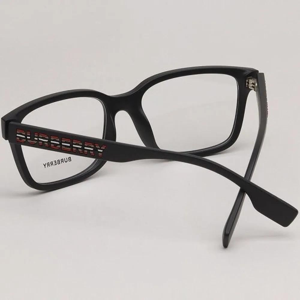 [Burberry] Eyeglass Frames BE2379 U 3464 Square Black Horn-rimmed Glasses Men Women Daily