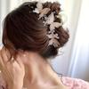 2Pcs Embroidery Butterfly Hair Claw Clips - Elegant Pearl Tassel Shark Clip Pins for Women, Sweet Fairy Hair Accessories