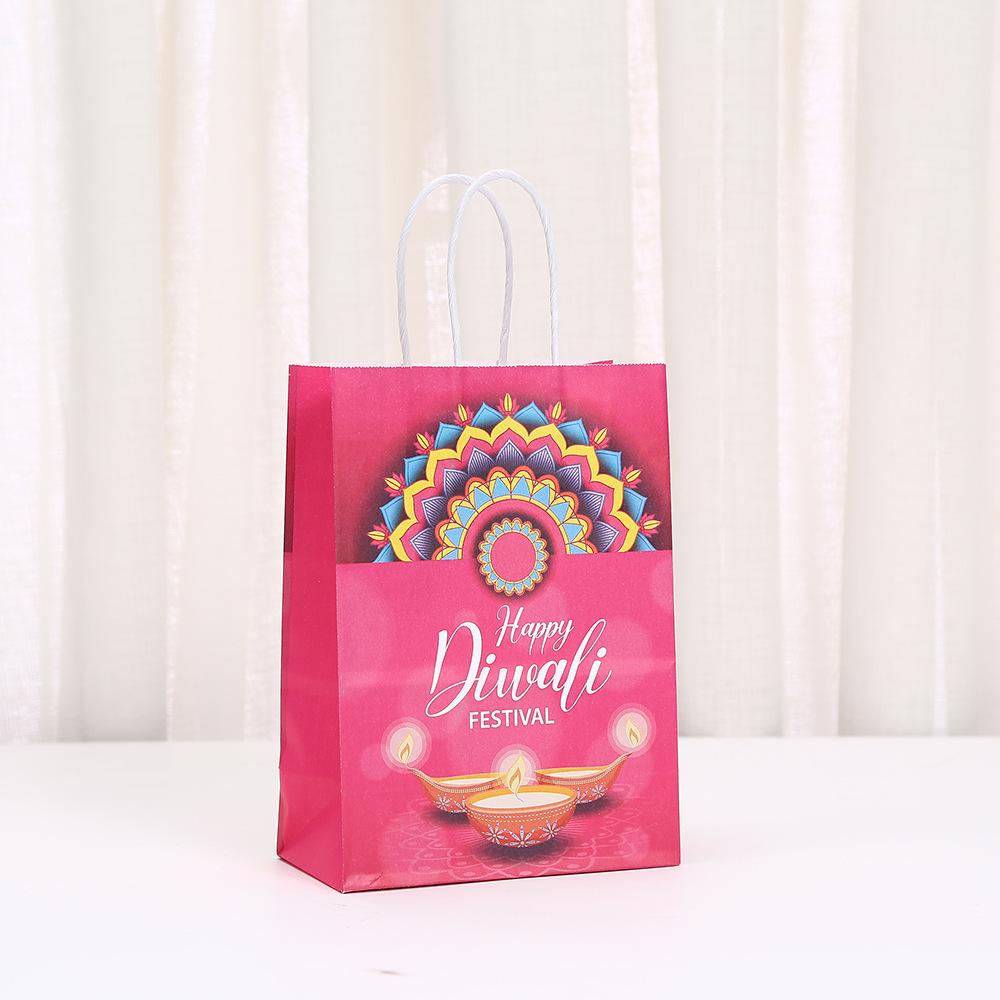 StoBag Diwali Theme Gift Wrapping Bags for Sweets Luxury Designer Bags Festival of Lights Reusable Packaging Birthday Treat
