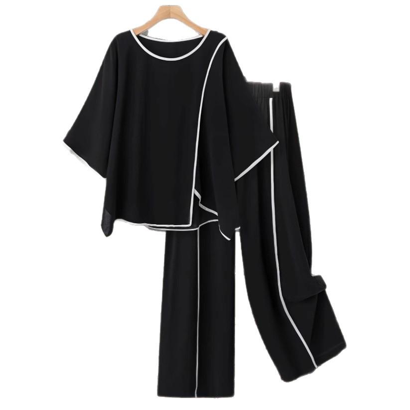 2025 Europäisches & Amerikanisches Colorblock Strick-Freizeit-Frühlings-/Sommer-Set - Koreanischer Stil Lockerer Schnitt