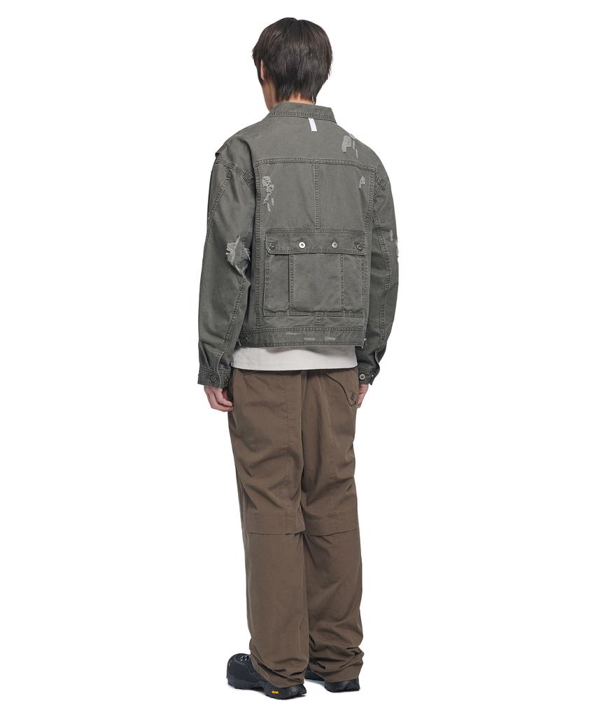 Nomanual I.P Damaged Jacket - Khaki Gray