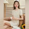 Bailuyuqing Chinese Style Embroidered Lace Dress