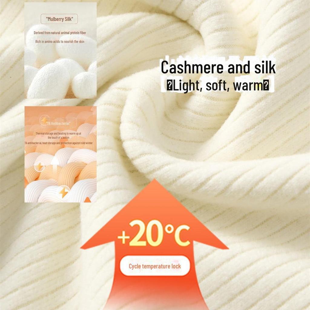 Damen Kaschmir Spitzen Trägertop mit festen Brustpolstern: Verdickte warme Unterwäsche, Slim Fit für Herbst und Winter.