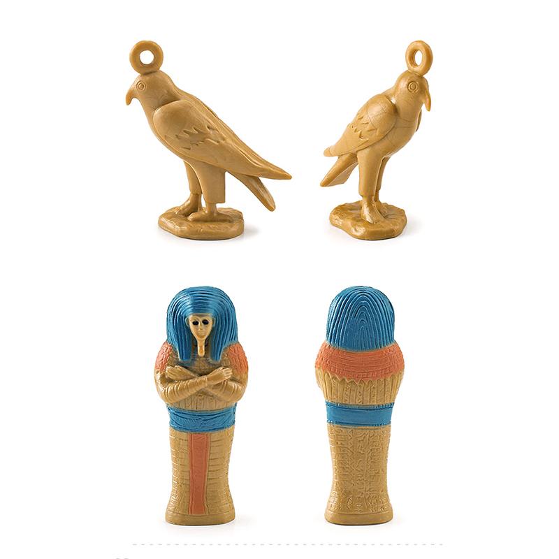 

12X Ancient Egypt Figures Novelty High Simulation Small Statues Early Educational Toy Mummy Case Thoth Hieroglyph One Size