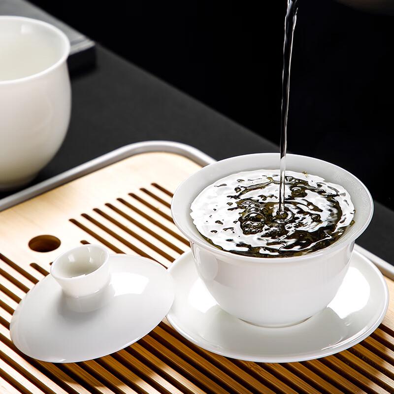 Mutton Fat Jade White Porcelain Kung Fu Tea Set