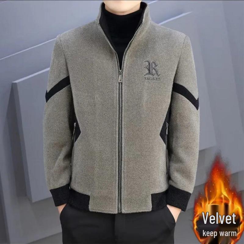 Men s Trendy Korean Woolen Jacket - Autumn/Winter Style, Casual & Warm 5XL