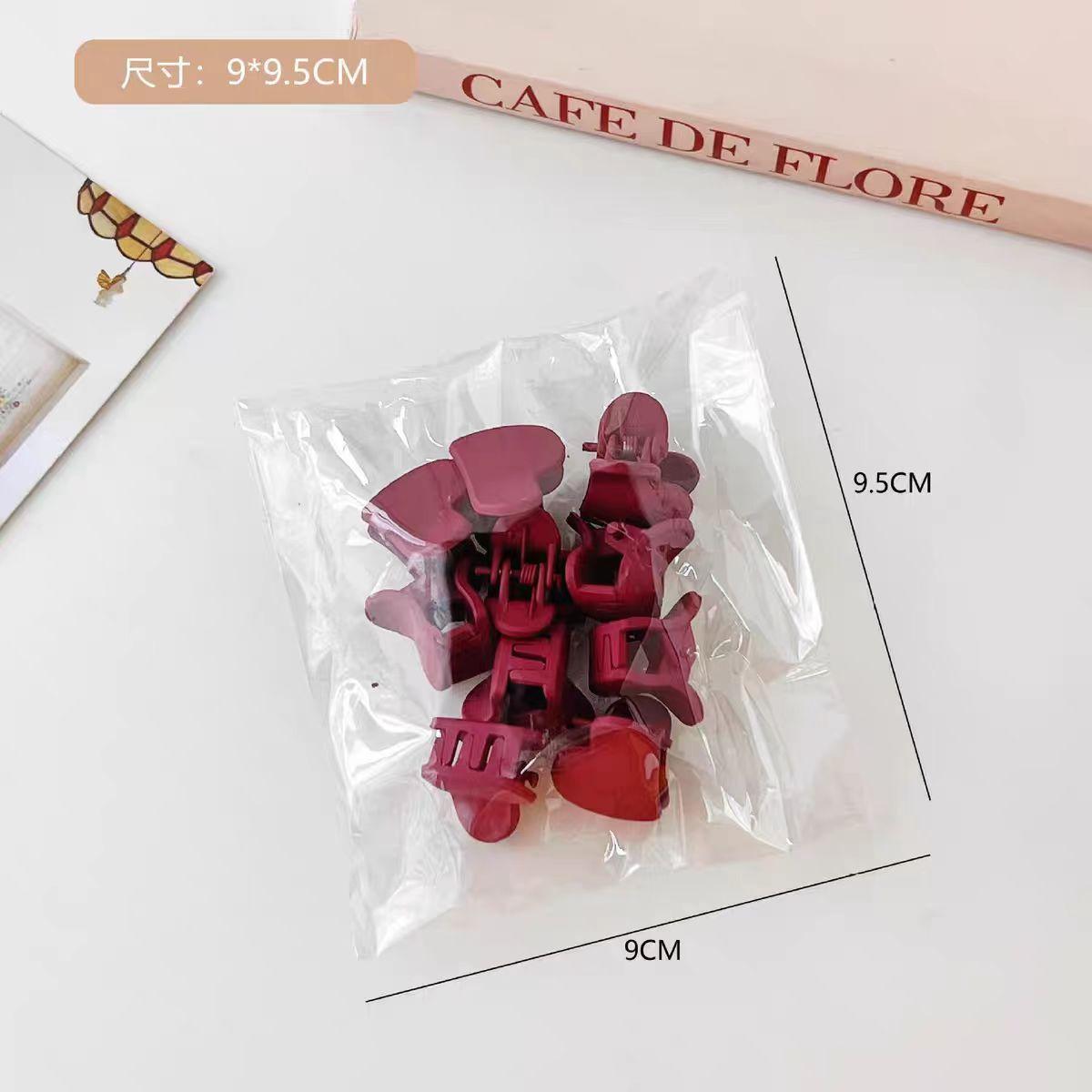 

10pcs Hair Claw Set For Women Matte Pumpkin Flower Heart Geometric Shape Hair Clip With Box Ponytail Meatball Head Hair Claws 10pcs Boxed