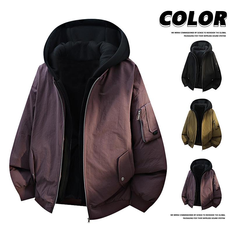 New national standard 90 white duck down jacket men's versatile youth trend hooded jacket large size thickened warm windproof top