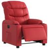 Electric Recliner Chair Red Faux Leather