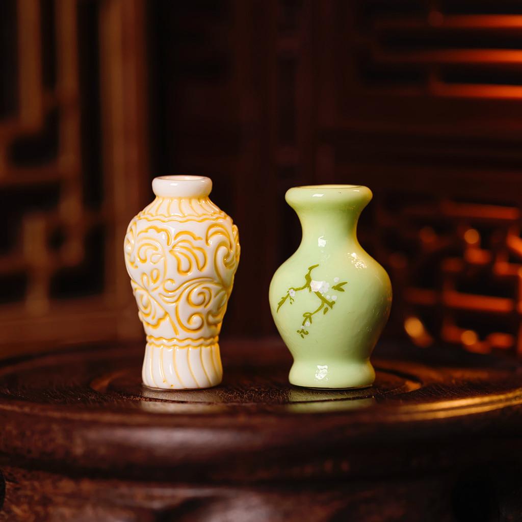 9Pcs/set Vintage Vase Miniatures Resin Ornaments Diy Fairy Garden Decoration Moss Terrarium Micro Landscape