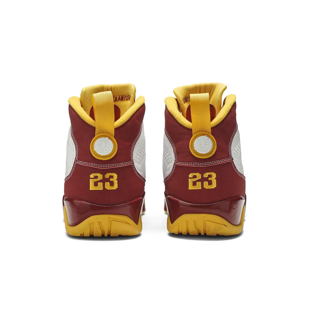 Air Jordan 9 Retro 'Bentley Crawfish Ellis' (Unisex) White / Dark Cayenne-Unvrsty Gold Vintage Basketball Shoes 302370 140