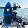 Muta da sub two-piece snellente da donna: Manica Lunga e Pantaloni, Protezione Solare, Asciugatura Rapida per Surf & Snorkeling.