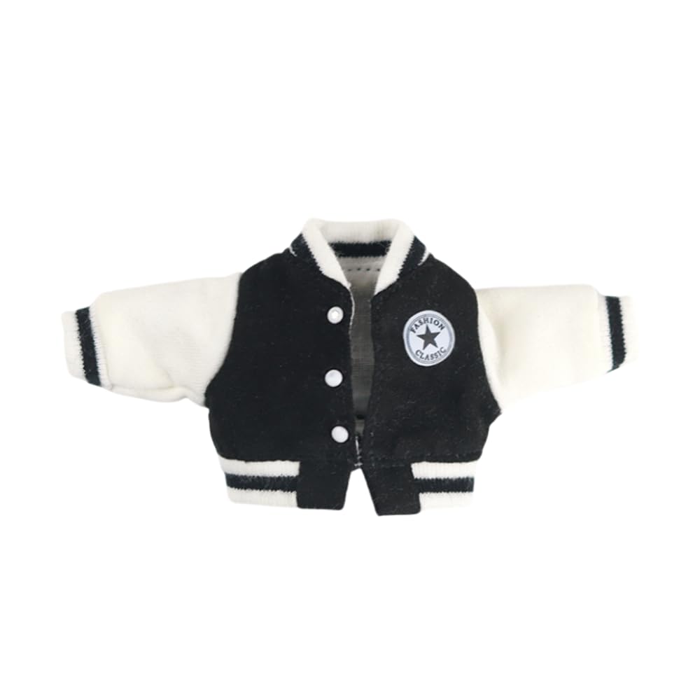 Obitsu 11 OB11 Size Costume for Obitsu Doll 11cm Body Clothes Set Stadium Jacket Baseball Clothes Sleeveless Hoodie Sweatpants Multicolor 3-Piece