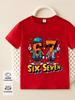 Six Seven 67 Funny Italian Brainrot Childrens Short Sleeve Tee Summer Casual Hot Crewneck Cute Cartoon Age 3-14