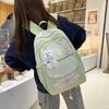 College style schoolbag female junior high school student cute small fresh contrasting color student backpack girl large capacity travel backpack