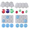 Resin Beads Molds with Hole Silicone Resin Epoxy Molds for Cabochon Gemstone Pendant Earrings Jewelry Casting Molds