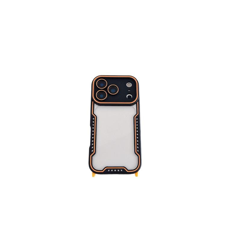 Transparent Dual-Color Protective Phone Case for iPhone 13/14/15/16 Pro Max - Fine Hole Design and Anti-Fall Features