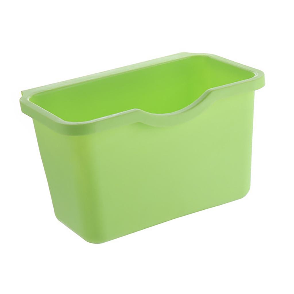 Hanging Trash Can Space Saving Large Capacity Uncovered Garbage Waste Bin for Home Kitchen Bathroom Small Size Green