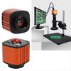 16MP USB Microscope Camera Kit Digital Magnifier with 0.5X Lens 30mm 30.5mm Ring AdapterEU Plug 100 240V