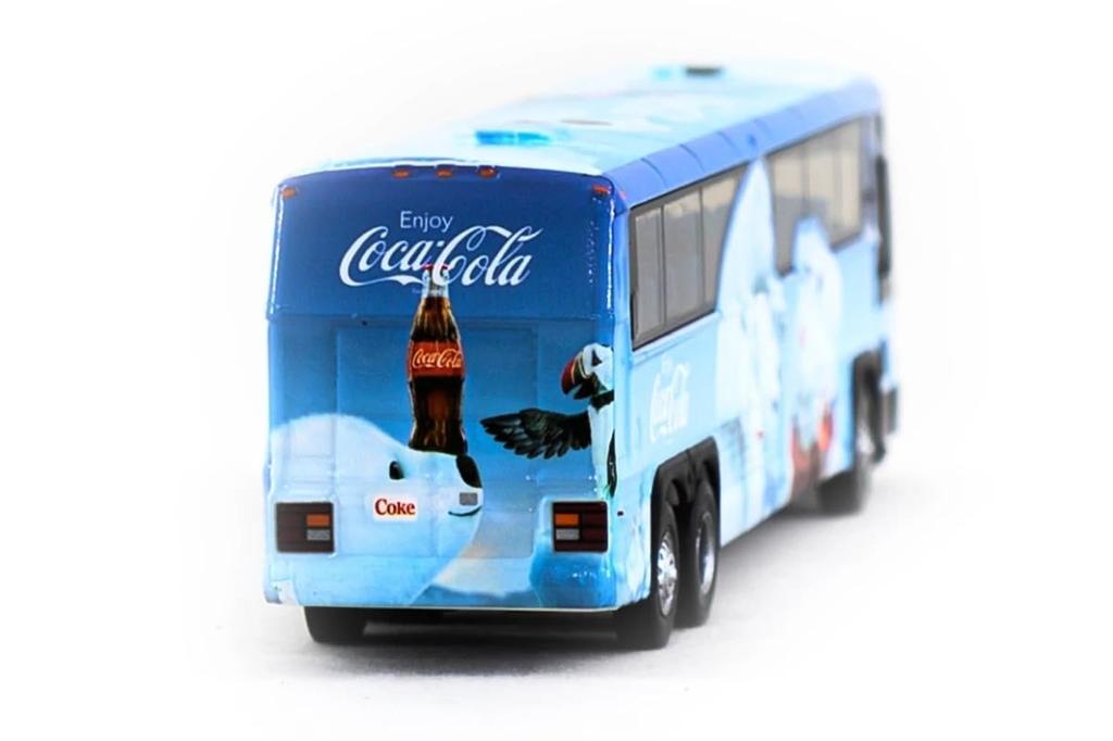 Tiny City Maßstab 96A3 Eisbär Bus Diecast Modellauto 1/110 Coca-Cola Einzeldecker Einzelstock