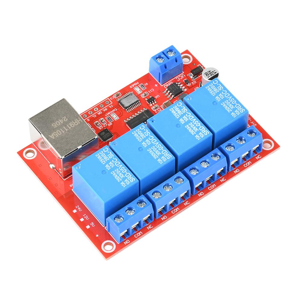 Relay Module 4/8 Channel 5V 12V 24V TCPIP Network Relay Module LAN Control Intelligent Device Remote Control
