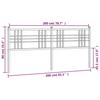 VidaXL White Metal Headboard 200 Cm, Headboard for Double Bed, White Headboard,, Metal Headboard 376411