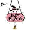 Indoor Wall Art for Holidays Halloween Cute Witch Hat Ghost Door Sign Wooden Hanging Decoration Sweet Ornament Doorbell Pendants Outdoor Home
