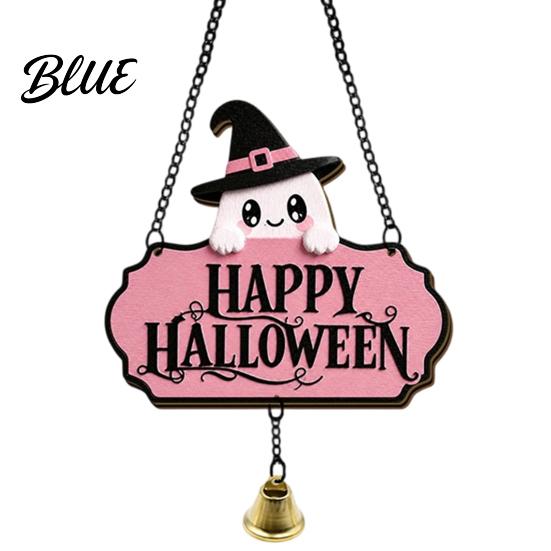 Indoor Wall Art for Holidays Halloween Cute Witch Hat Ghost Door Sign Wooden Hanging Decoration Sweet Ornament Doorbell Pendants Outdoor Home