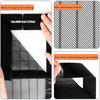 Summer Magnetic Screen Door Curtain Insect-Proof Mesh Door Curtain Magnetic Sealing Device for Windows and Doors - Black