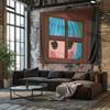Creative Cartoon Wall Hanging  Childlike Window Decorative Tapestry