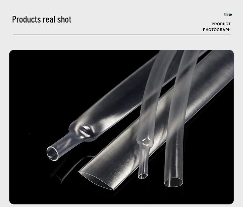 Transparent Eco-friendly Tear-resistant Heat Shrink Tubing for Audio Headphones - Non-deforming, Protective, and Anti-corrosion.