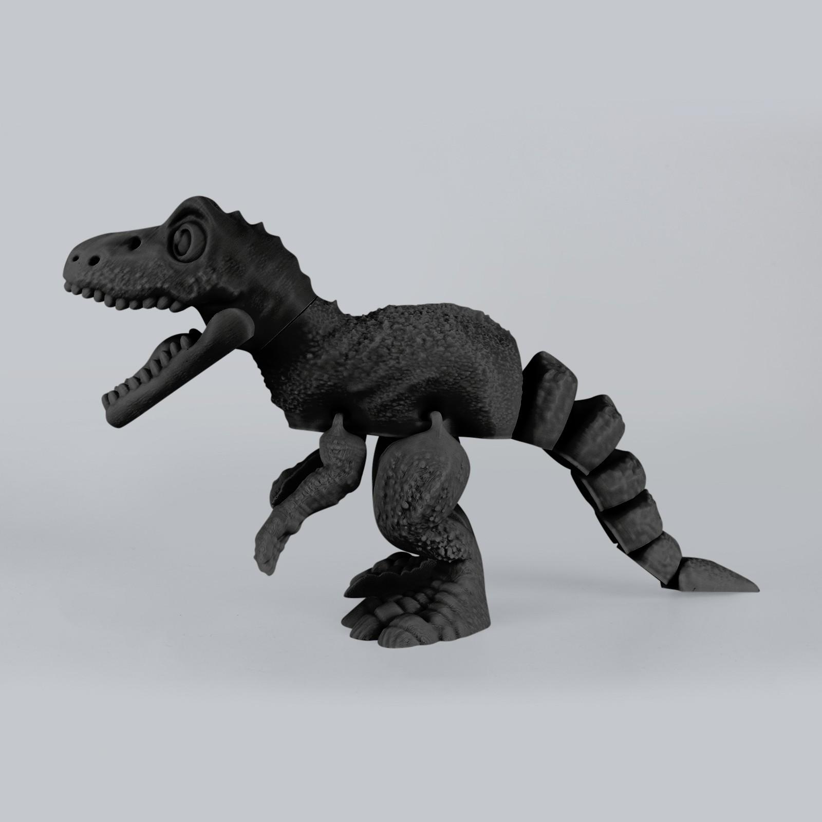 

3D-печатная модель игрушечного динозавра, игрушка-украшение, реалистичная мобильная модель динозавра One Size чёрный
