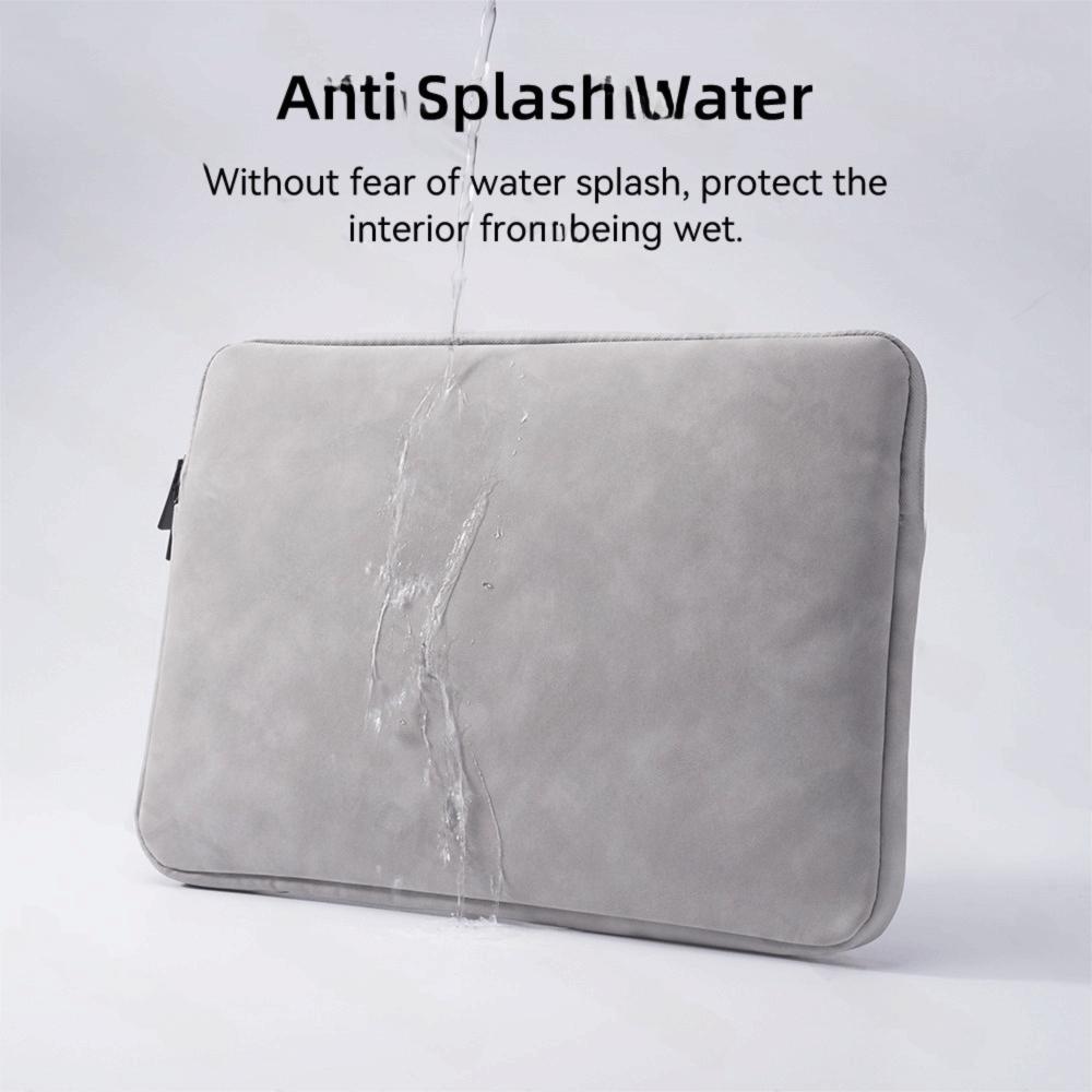 PU Leather Notebook Pouch Solid Color Laptop Case Durable Laptop Sleeve Bag  Computer Protection
