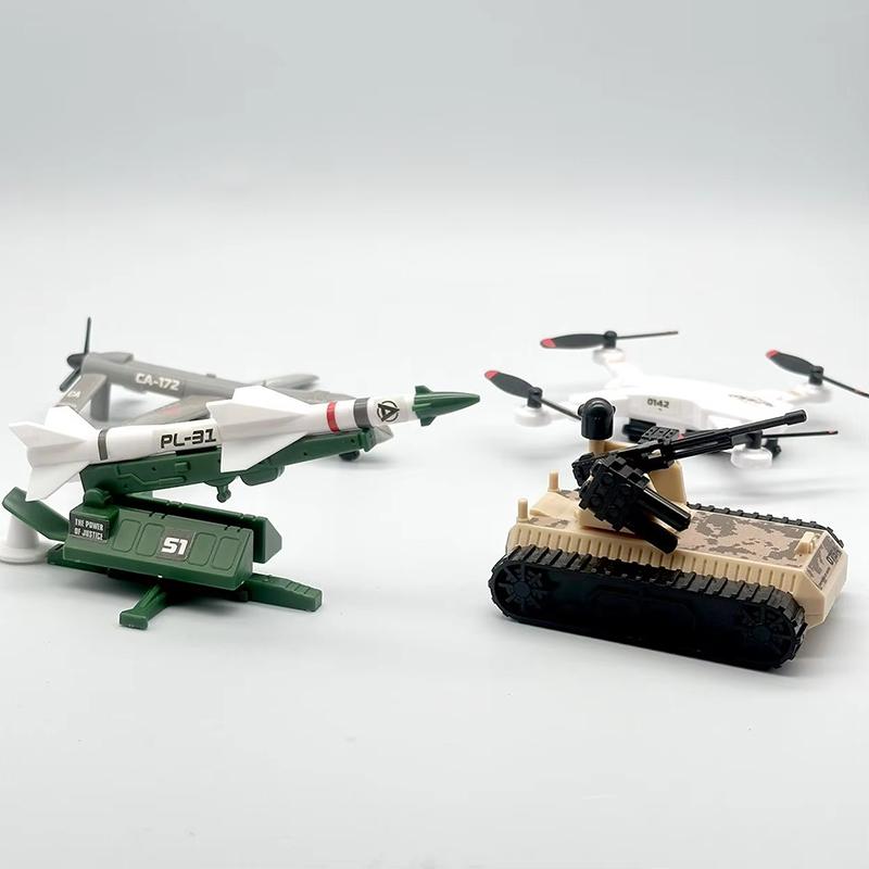 2 шт. Собранные модели Цифровые войска Сборная модель Танк Ракета Беспилотный разведывательный самолет Игрушечная модель Украшение