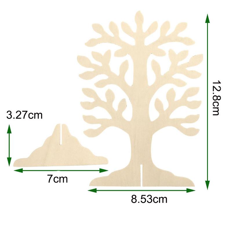 10set DIY Wooden Tree Ornaments, Holiday, Home Decor, Wooden Craft Kit - Suitable for Wedding, Birthday Party Decoration