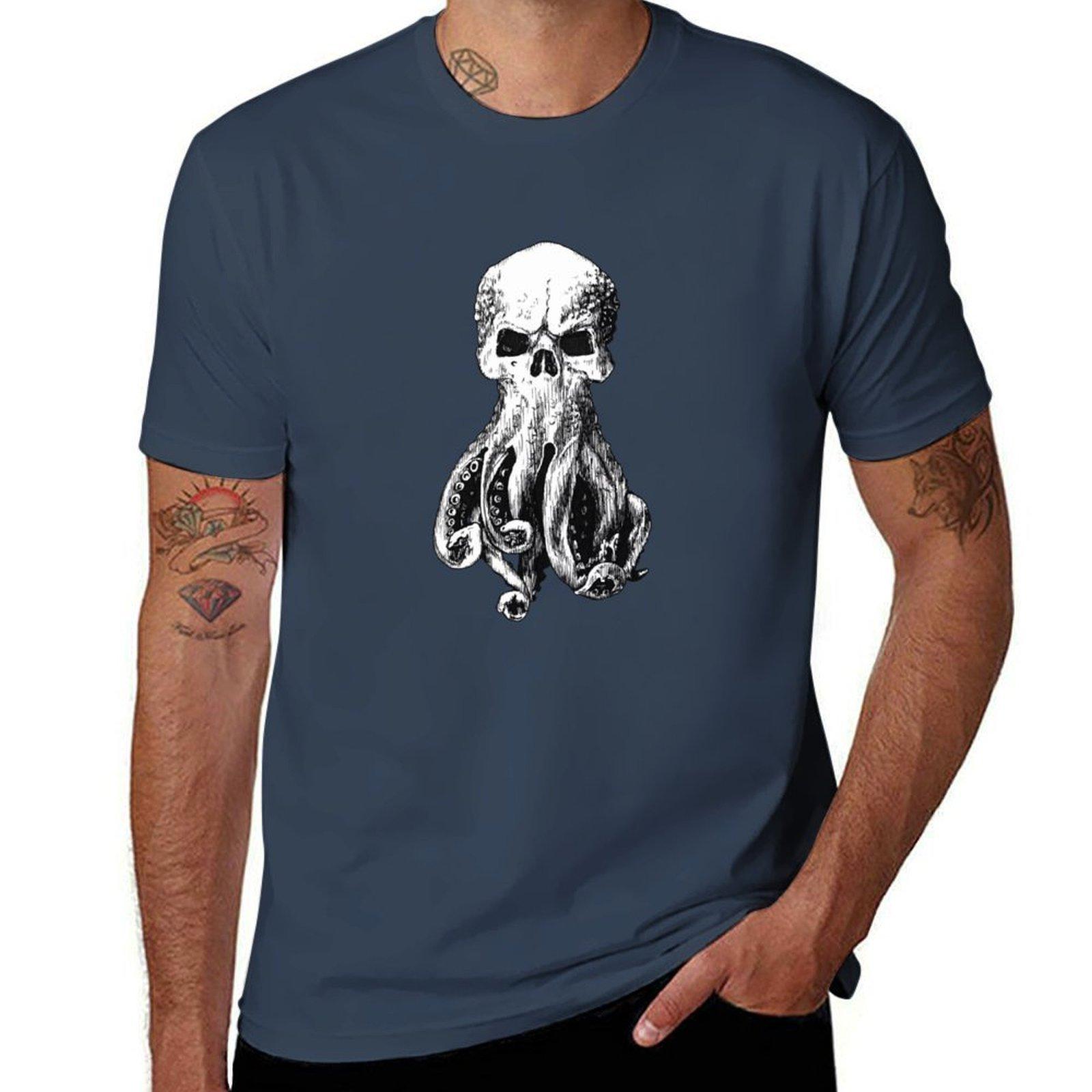 Octo Skull Tshirt Work Style Casual Tshirt S
