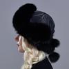 Woman Natural Raccoon Fox Fur Bomber Hats Fluffy Winter Warm Windproof Russian Earflaps Trapper Hat