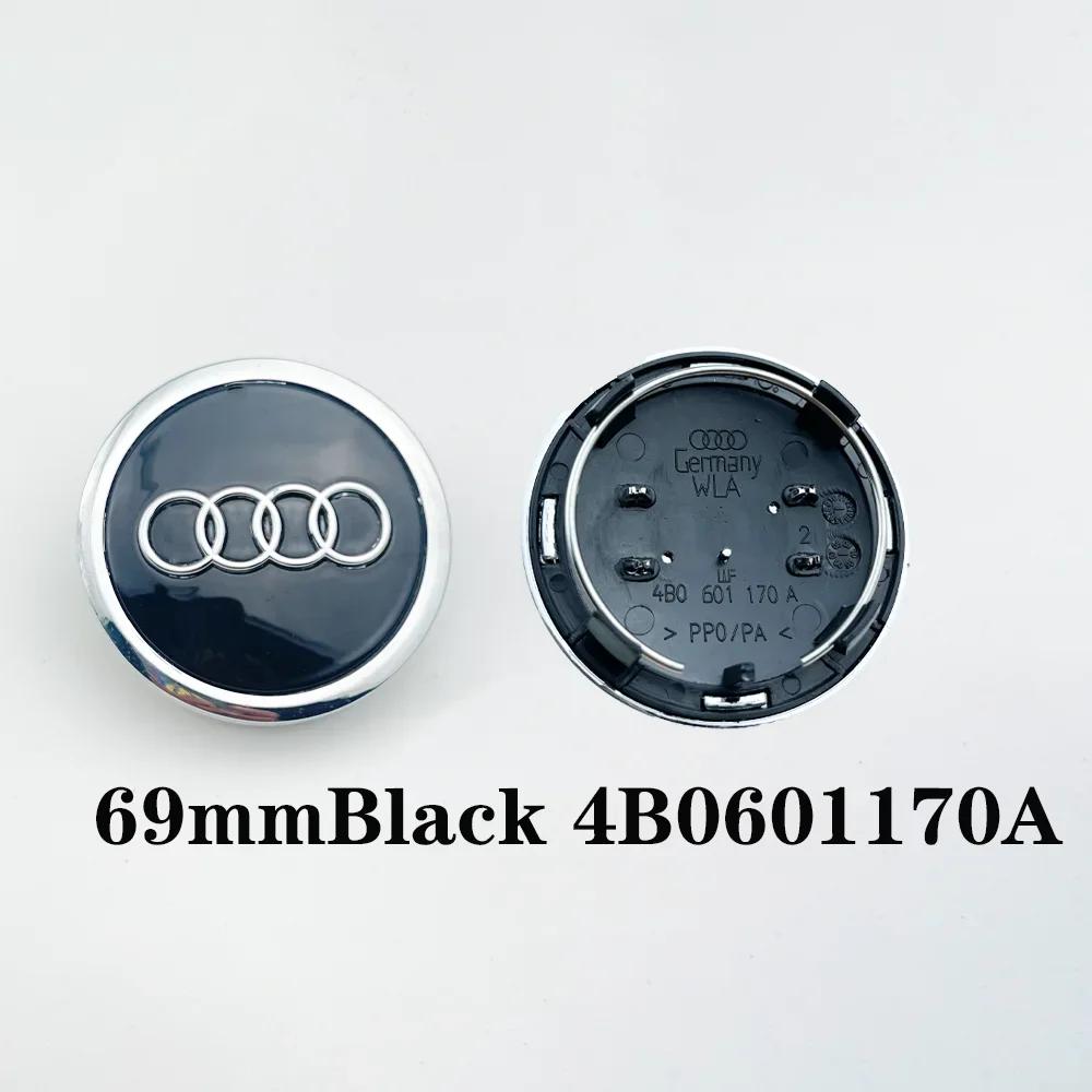 4PCS Automotive Wheel Hub Center Cover Badge Modification Accessories Suitable for Audi S4 S6 A1 A2 Q2 Q3 TT A3 A4 A5 A6 A7 A8