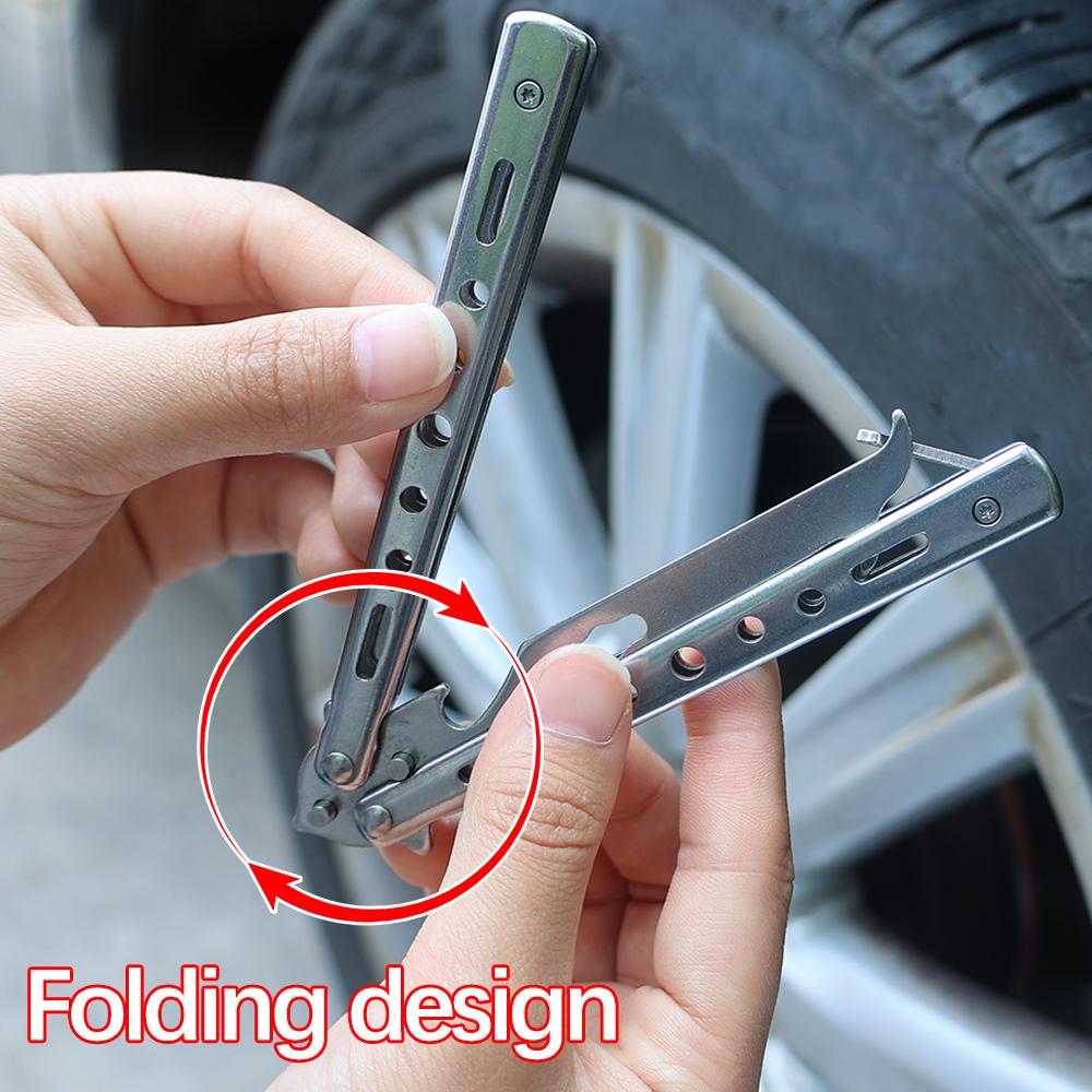 New Stainless Steel Folding Tyre Stone Removal Hook Auto Motorbike Tyre Tread Groove Stone Debris Removal Tool Car Repair Tools