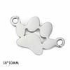 Cazador Dog Cat Paw Footprint Charms for Jewelry Making Stainless Steel Animal 2 Holes DIY Pendants for Bracelet Necklace 2026